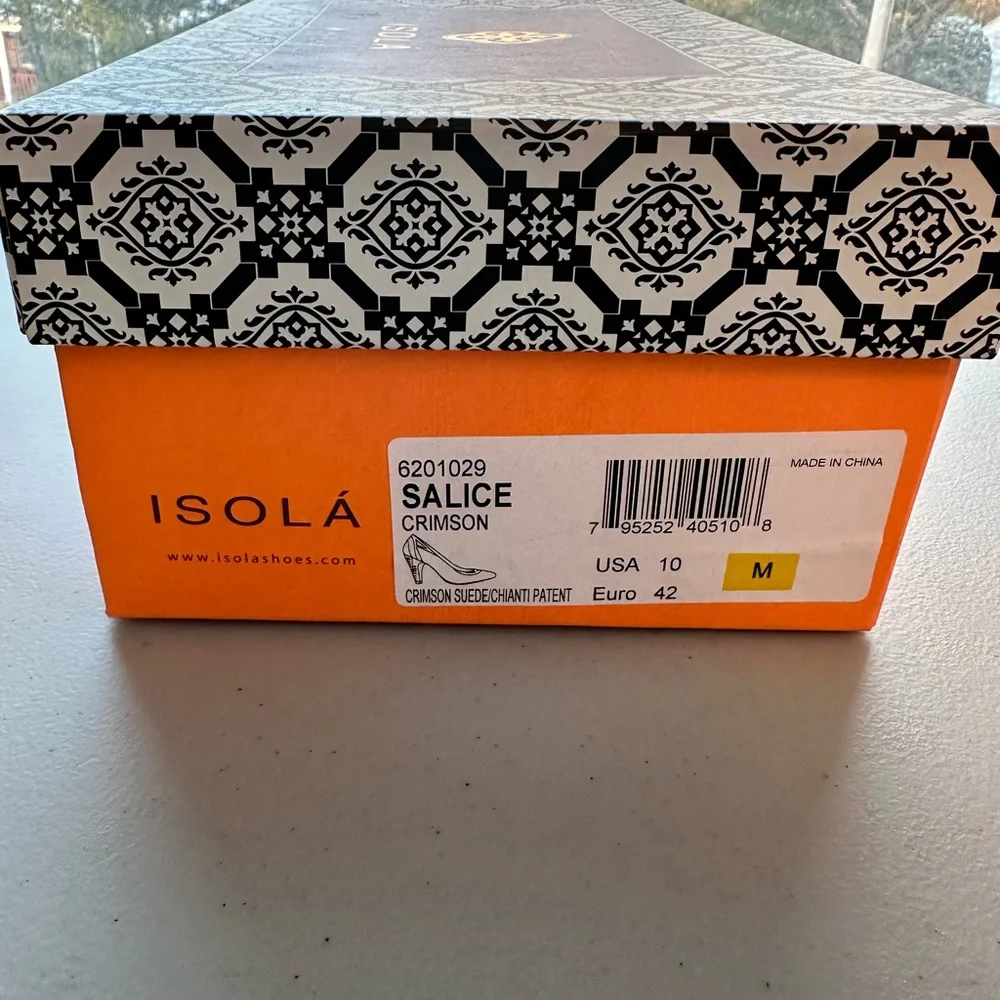Stunning ISOLA heels Size 10 M Crimson - Picture 11 of 11